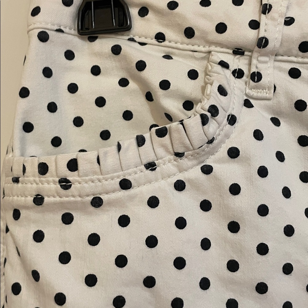 Joseph Ribkoff White and Black Polka Dot Jeans - Picture 2 of 7